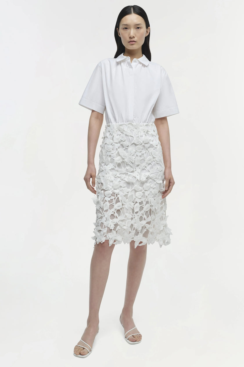 COLETTE APPLIQUE MIDI DRESS