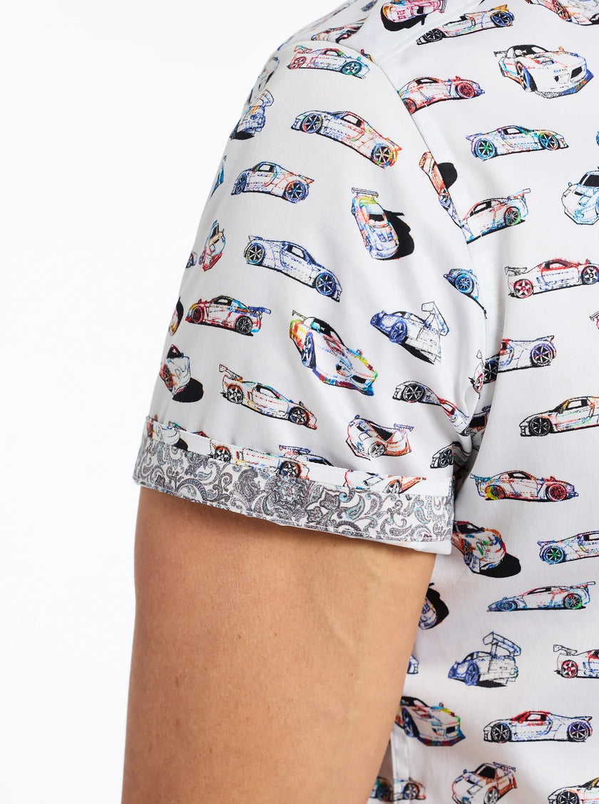 NEON WHEELS WOVEN SHIRT