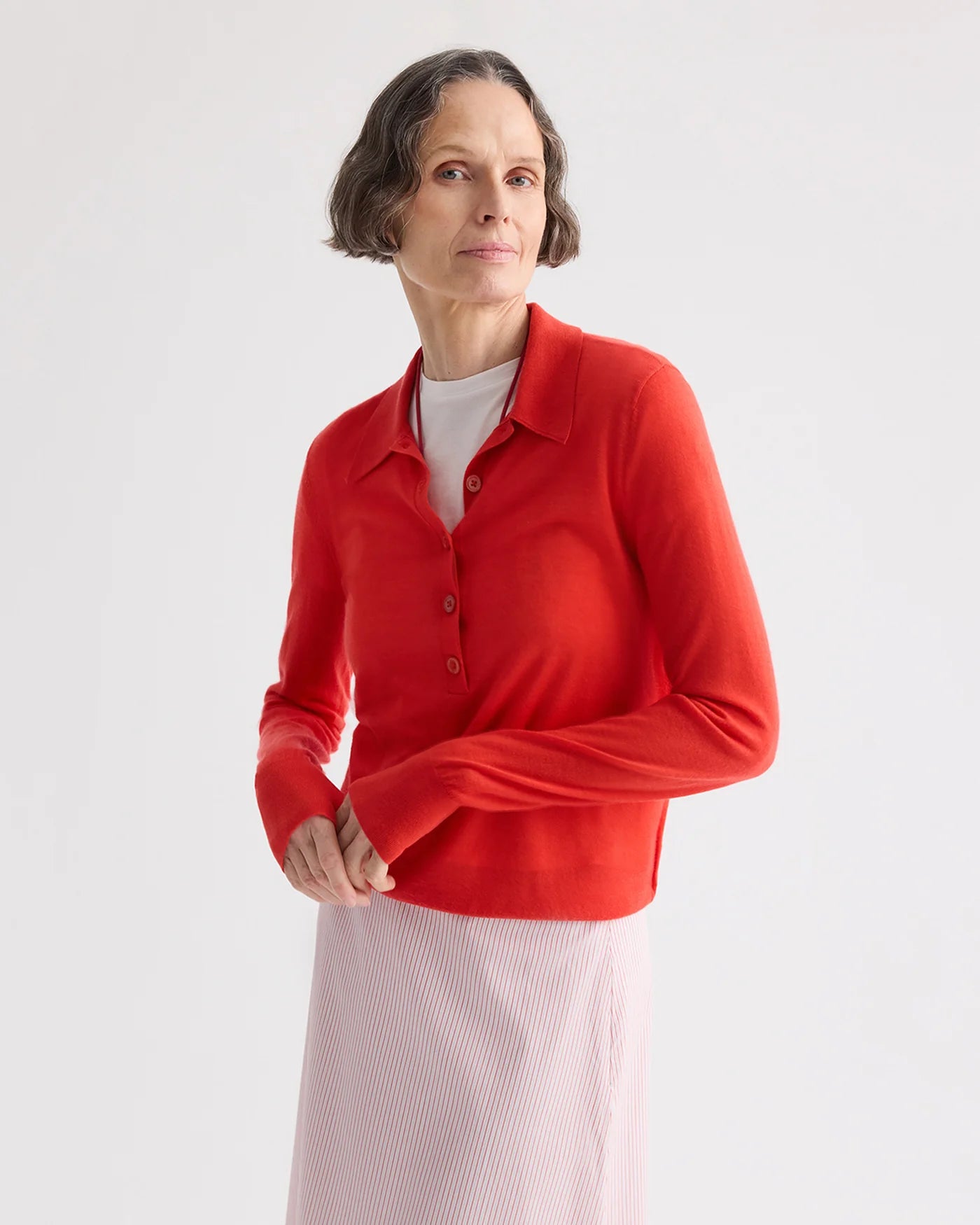 UMA HENLEY SWEATER IN CASHMERE