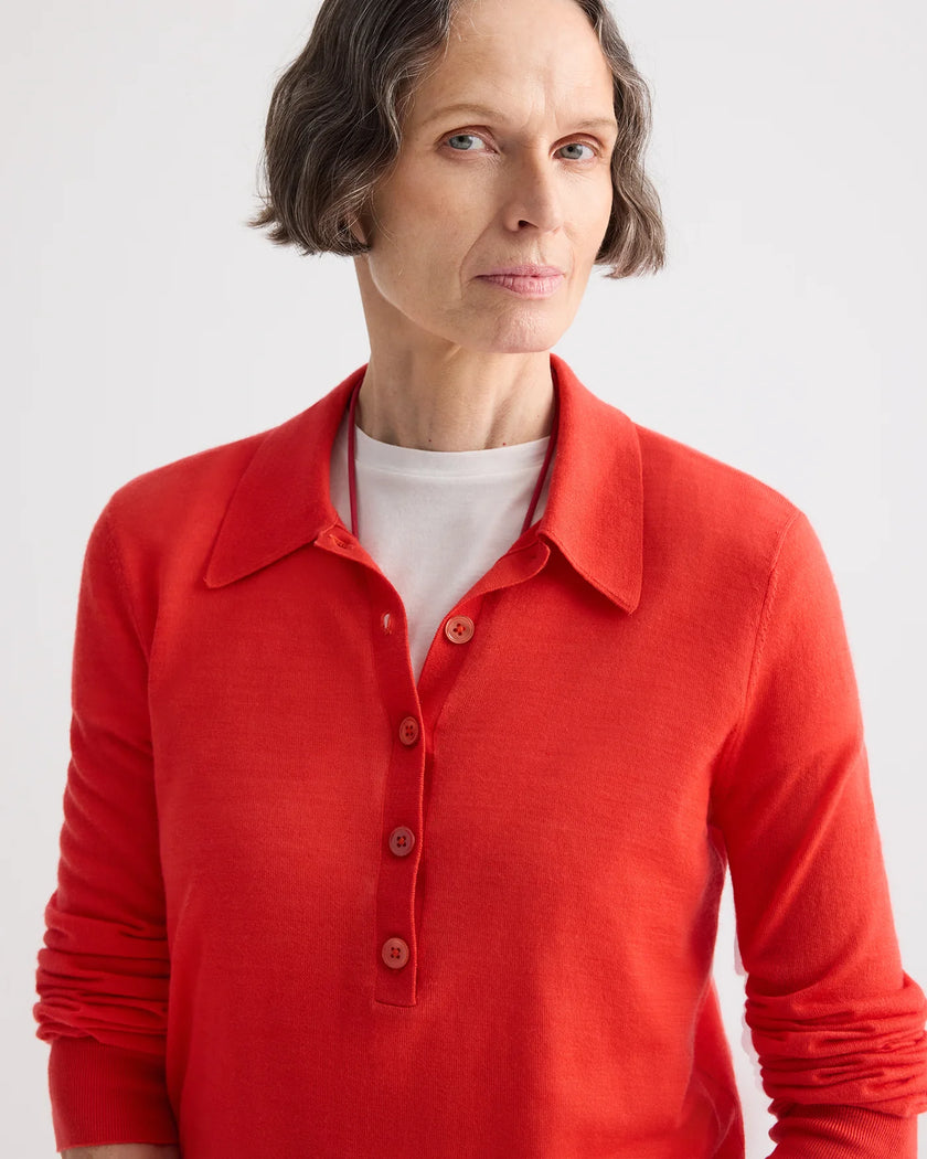 UMA HENLEY SWEATER IN CASHMERE