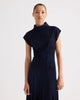 FUNNEL NECK SLEEVELESS TOP IN MERINO WOOL