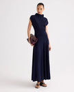 FUNNEL NECK SLEEVELESS TOP IN MERINO WOOL