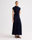 SEAMED MAXI SKIRT IN MERINO WOOL