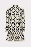 WILLA VELVET FLOCKED LACE MOCK NECK DRESS