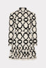 WILLA VELVET FLOCKED LACE MOCK NECK DRESS