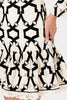 WILLA VELVET FLOCKED LACE MOCK NECK DRESS