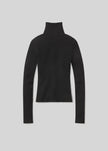 CARADENE RIB TURTLENECK IN BLACK