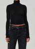 CARADENE RIB TURTLENECK IN BLACK