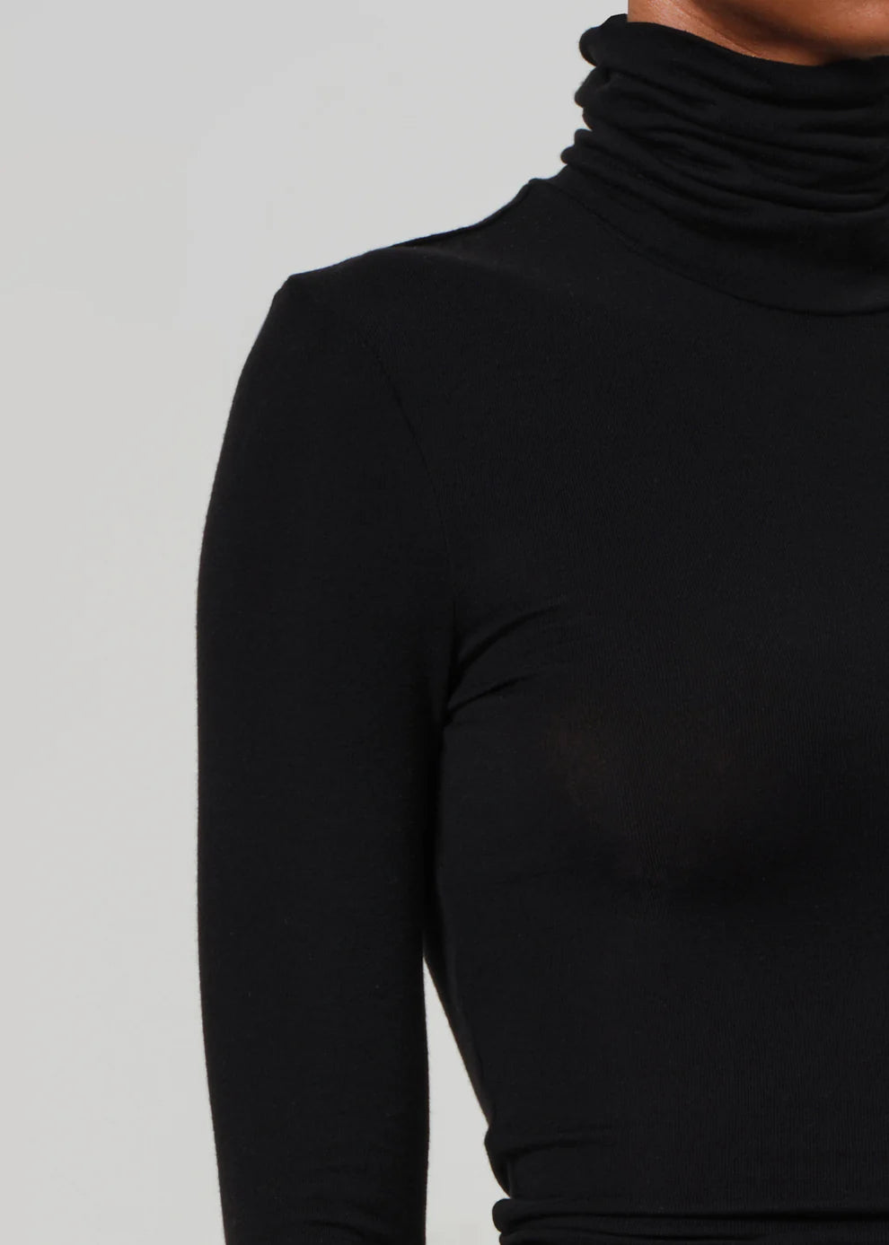CARADENE RIB TURTLENECK IN BLACK