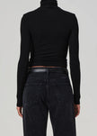 CARADENE RIB TURTLENECK IN BLACK