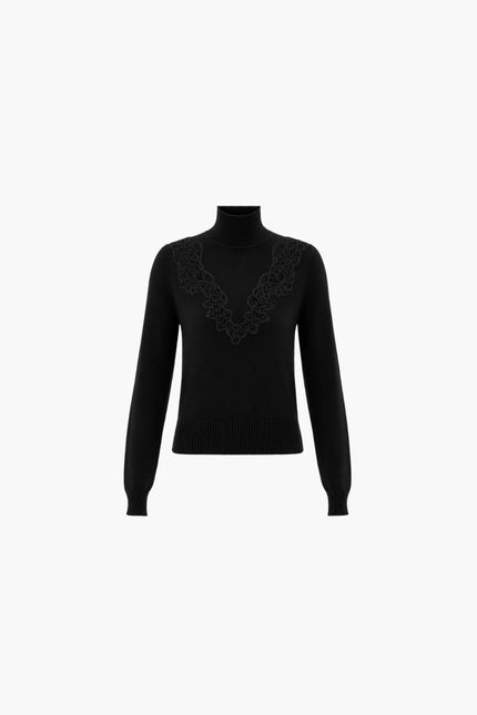 VALIANT MERINO LACE TURTLENECK