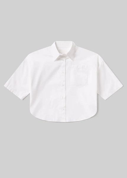 FRANCES CROPPED CAPE BUTTON UP