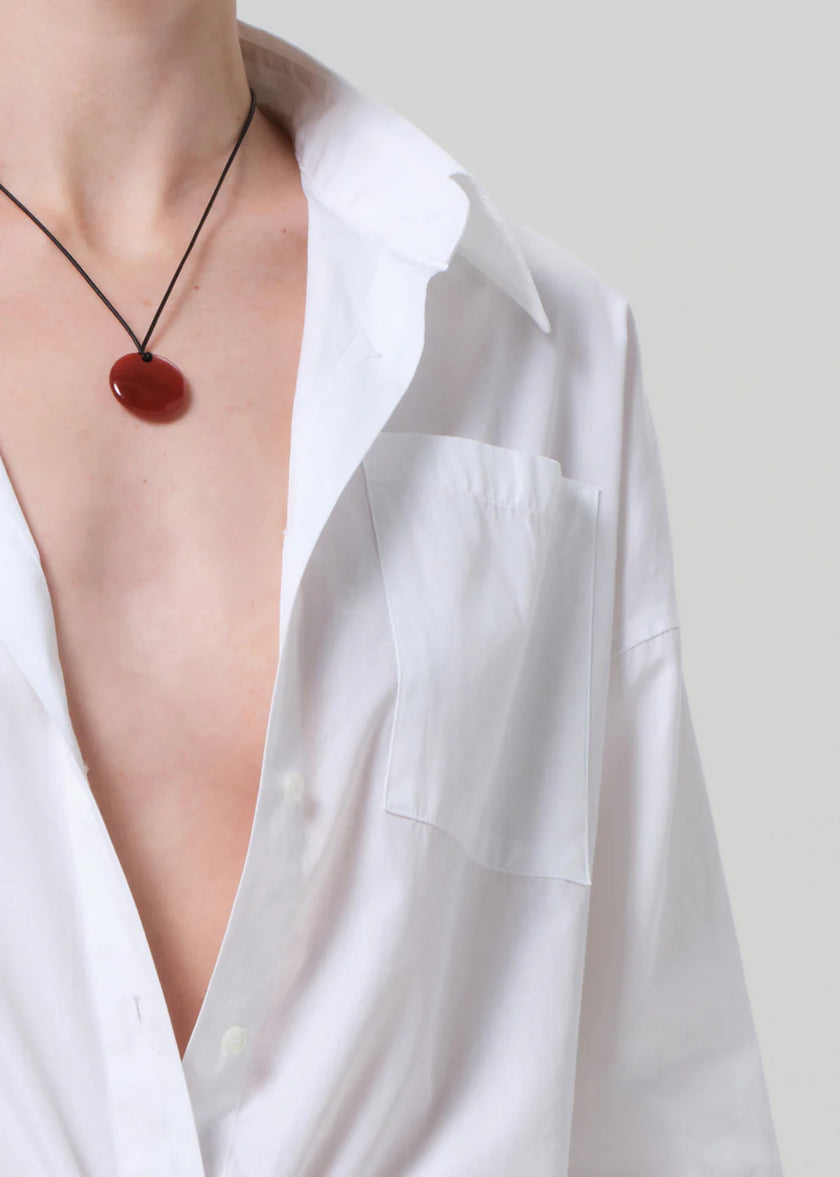 FRANCES CROPPED CAPE BUTTON UP