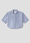 FRANCES CROPPED CAPE BUTTON UP