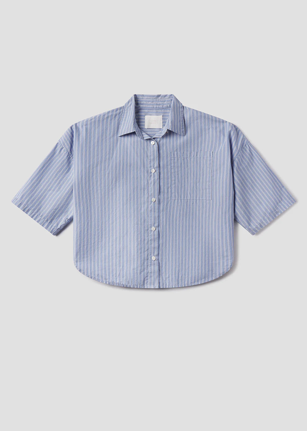 FRANCES CROPPED CAPE BUTTON UP