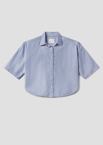 FRANCES CROPPED CAPE BUTTON UP