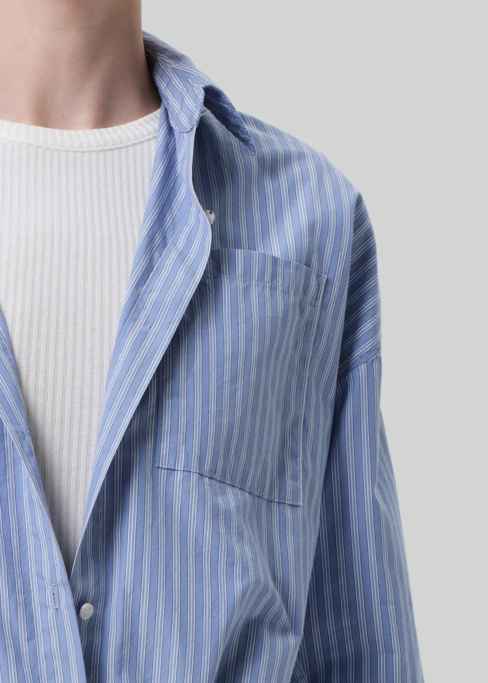 FRANCES CROPPED CAPE BUTTON UP