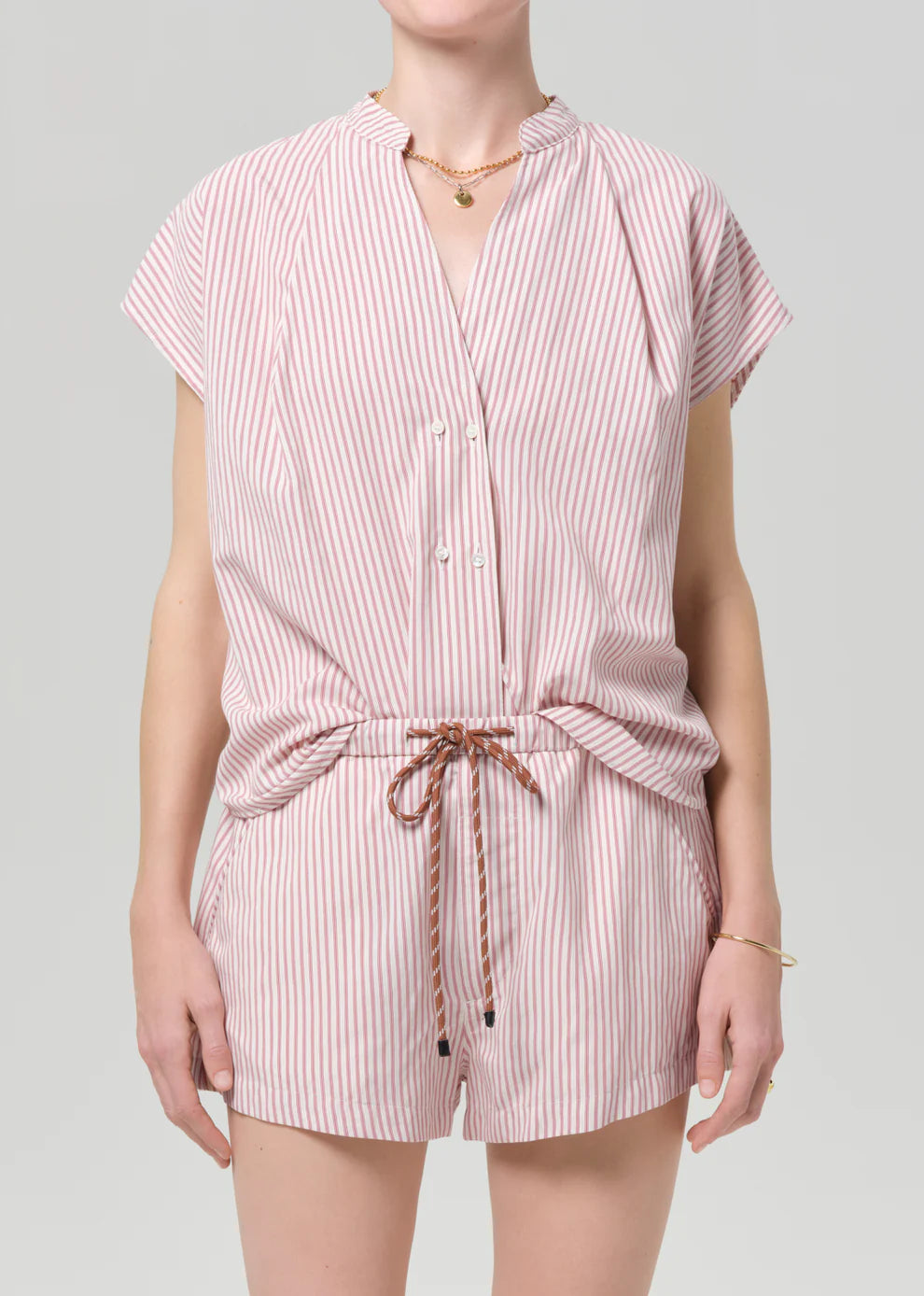 PENELOPE BLOUSE IN RASBERRY STRIPE