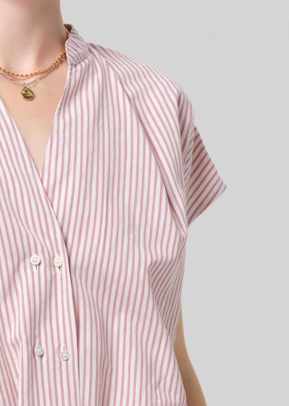 PENELOPE BLOUSE IN RASBERRY STRIPE