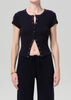 TABI SHORT SLEEVE CARDIGAN IN NAVY