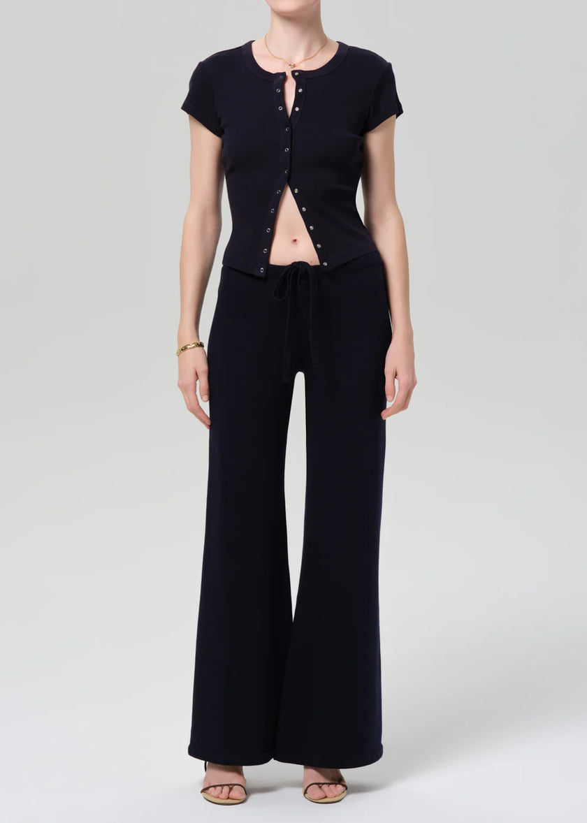 TABI SHORT SLEEVE CARDIGAN IN NAVY