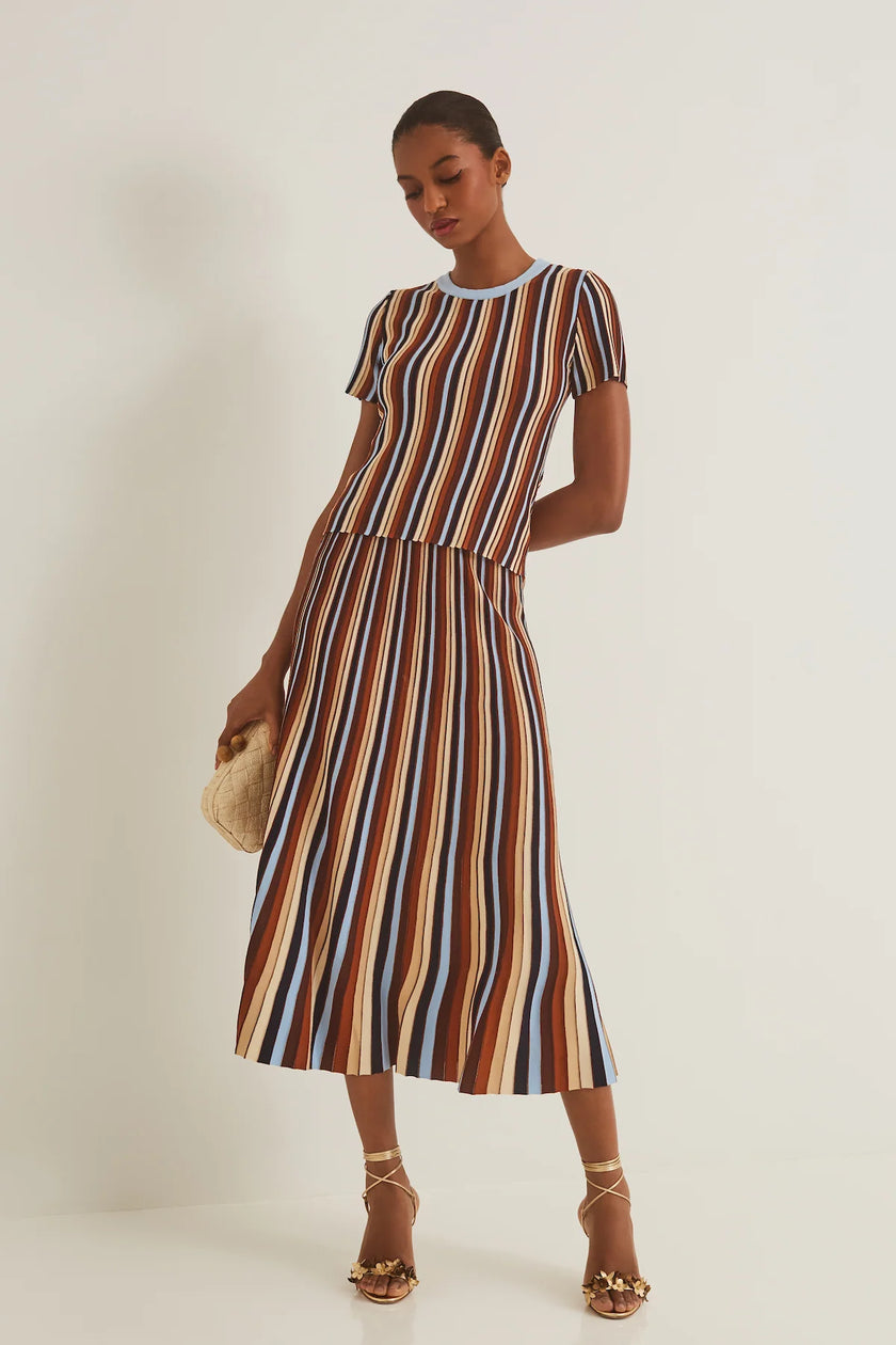 KNOLL TOP IN METALLIC STRIPE
