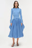KENLIE TAFFETA KNIT MIDI DRESS