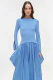 KENLIE TAFFETA KNIT MIDI DRESS