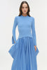KENLIE TAFFETA KNIT MIDI DRESS