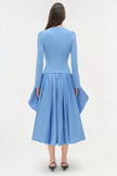 KENLIE TAFFETA KNIT MIDI DRESS