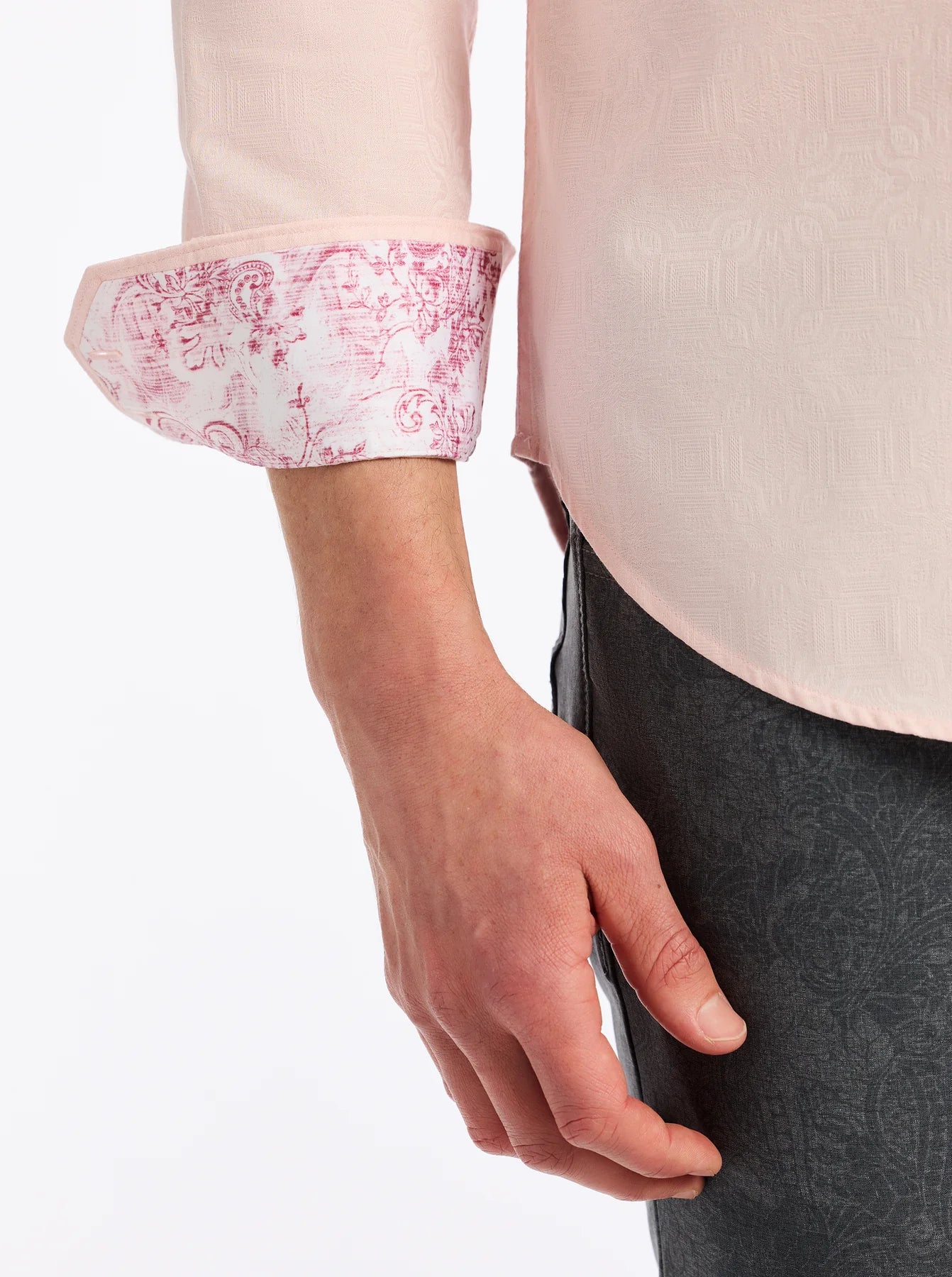 ODYSSEY LONG SLEEVE BUTTON DOWN SHIRT IN PINK