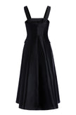 BIRDIE BLACK ALINE  MIDI DRESS