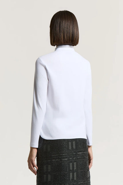 SOLID COLOR STRETCH COTTON POPLIN SHIRT