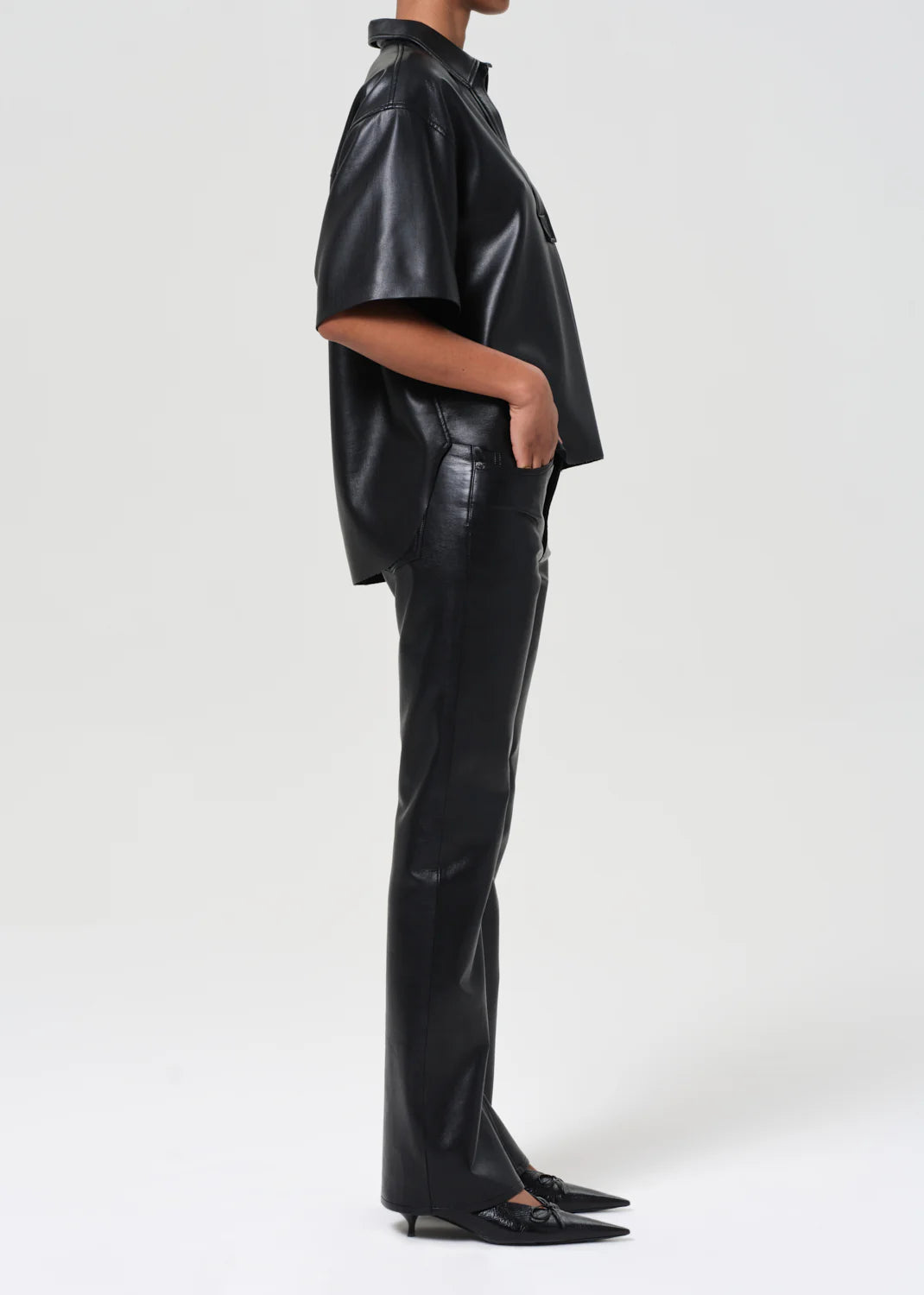 MID RISE KICK BOOT IN RECYCLED LEATHER