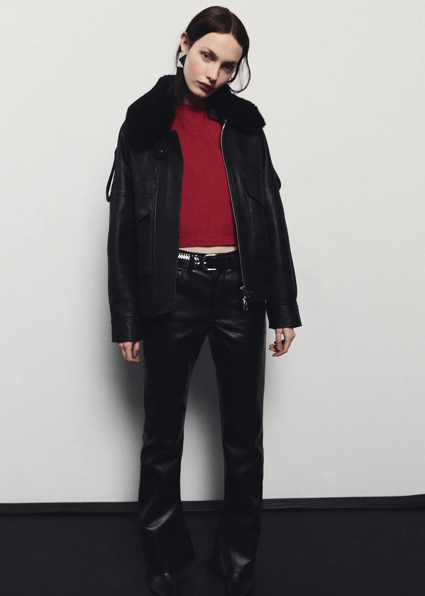 MID RISE KICK BOOT IN RECYCLED LEATHER