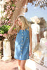 DENIM POCKET GOLD BUTTON DRESS