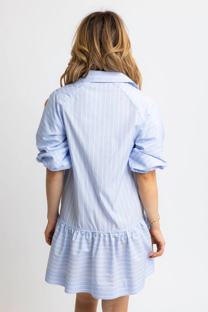 STRIPE POPLIN ANA POCKET DRESS