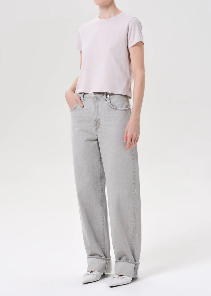 ADINE SHRUNKEN TEE IN ROSEWATER