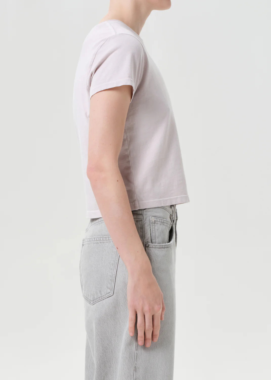 ADINE SHRUNKEN TEE IN ROSEWATER