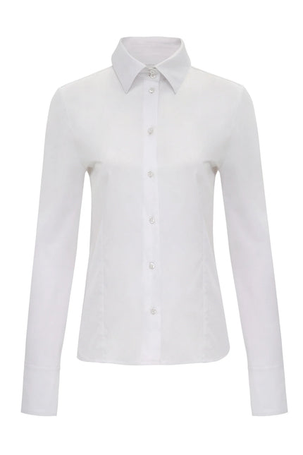 ALIDA BUTTON DOWN POPLIN SHIRT