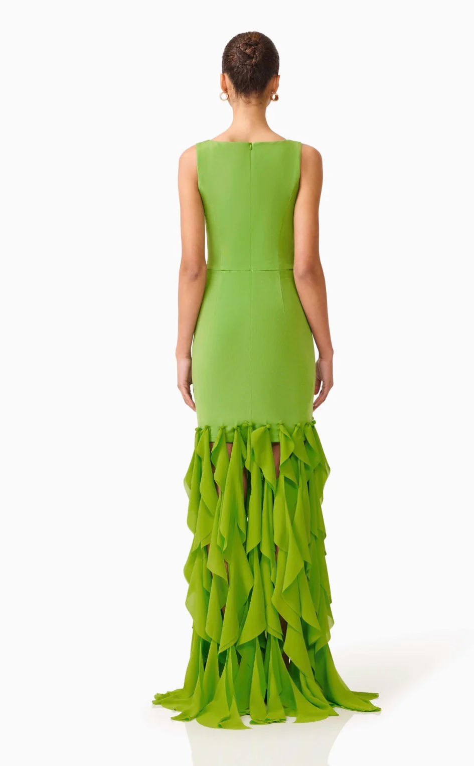 MARISON RUFFLED FRINGE GOWN