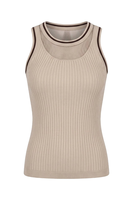 GIO MIXED STITCH RIB SWEATER TOP