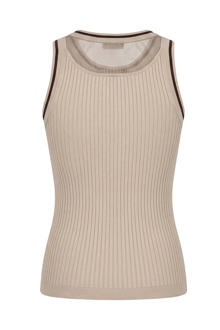 GIO MIXED STITCH RIB SWEATER TOP