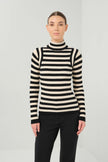LINH ENGINEERED STRIPE SWEATER TOP
