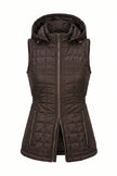 HOODED MONTREAL QUILTED VEST WITH REMOVABLE HOOD