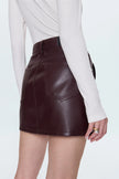 ABI HIGH RISE MINI SKIRT IN CABERNET
