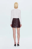 ABI HIGH RISE MINI SKIRT IN CABERNET