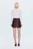 ABI HIGH RISE MINI SKIRT IN CABERNET