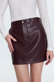 ABI HIGH RISE MINI SKIRT IN CABERNET