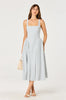 VINYA PLAID BOW BACK MIDI DRESS